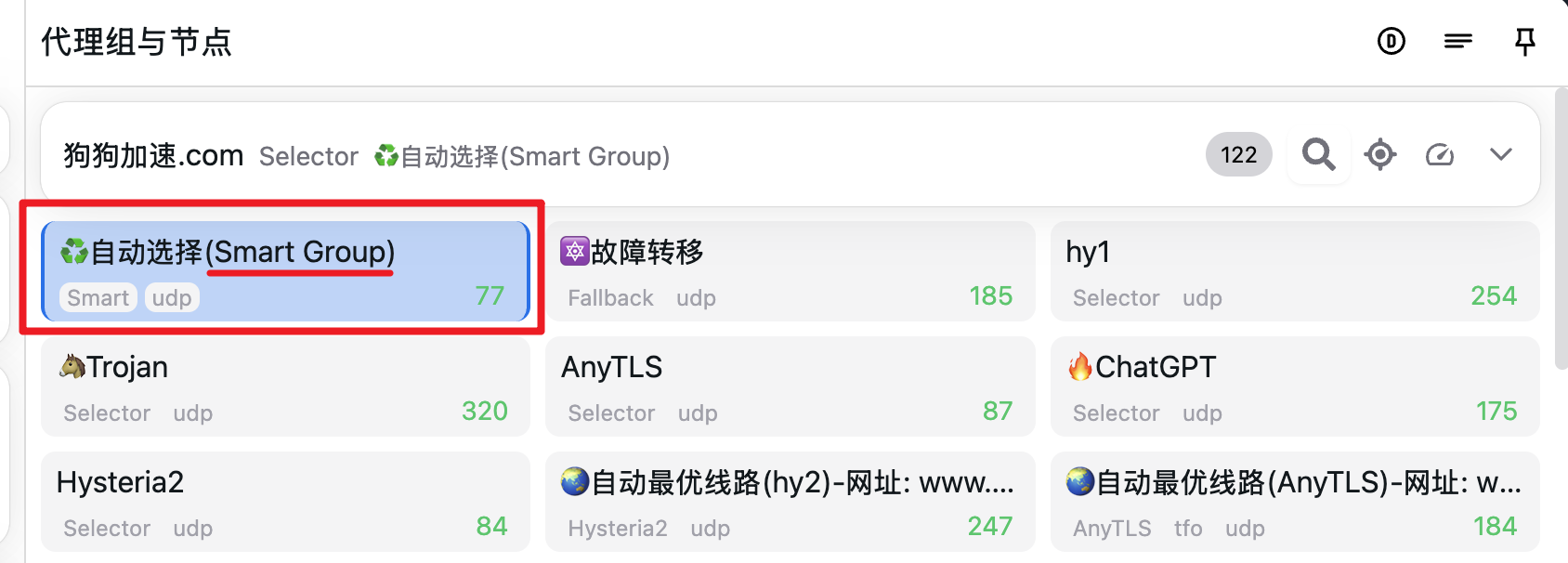 Smart Group 显示